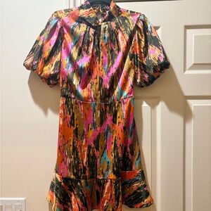 THML Multicolor Abstract Mini Dress